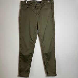 Needle‎ & Cloth Skinny Ankle Olive Green Twill Pants Women Size 12